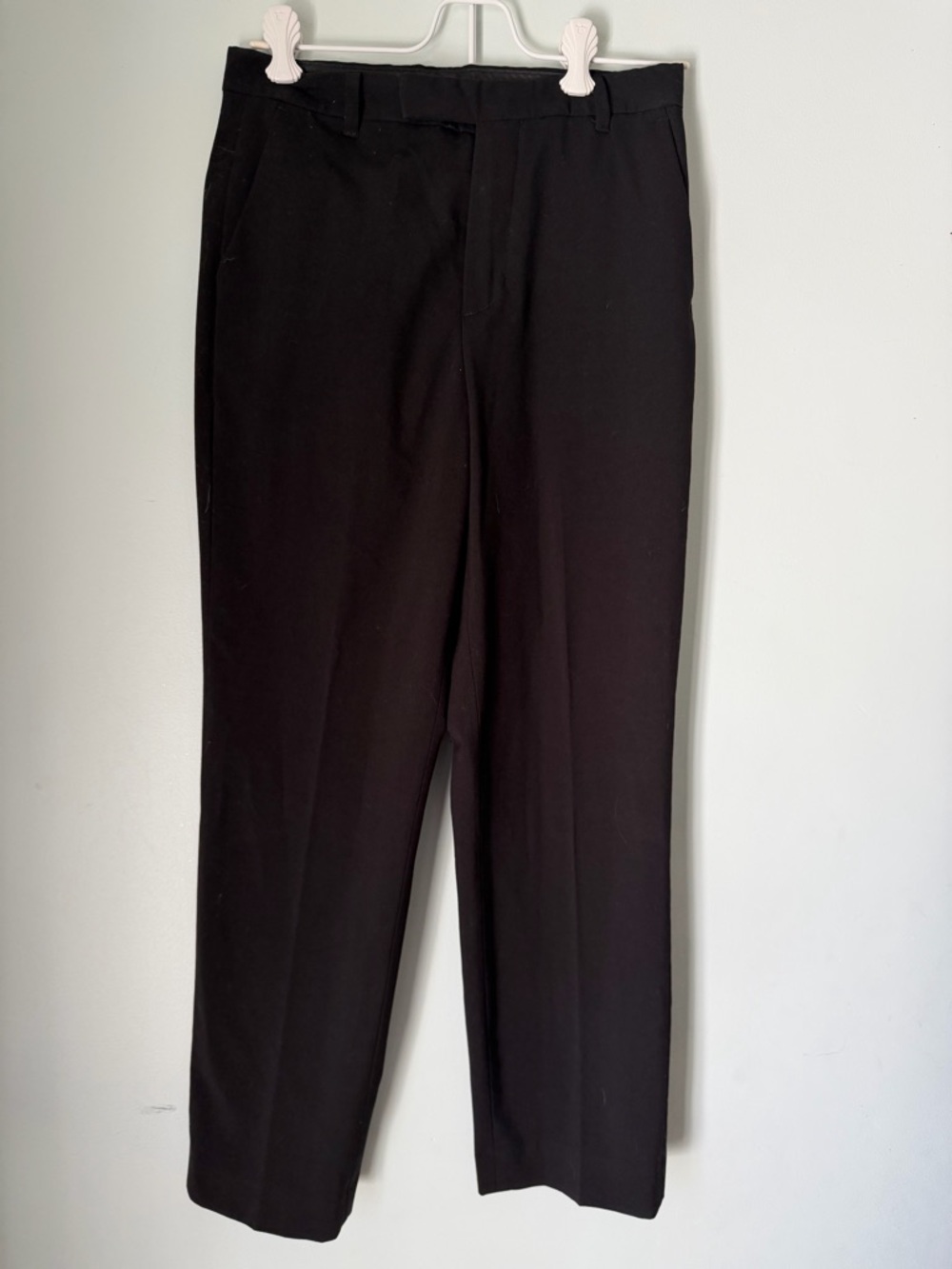Calvin Klein Boys Dress Pants Size 12 Black Flat Front Slacks Formal